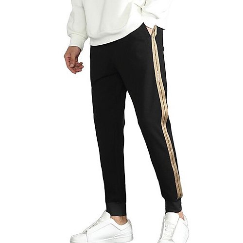 Slim pants men sports pants, solid color