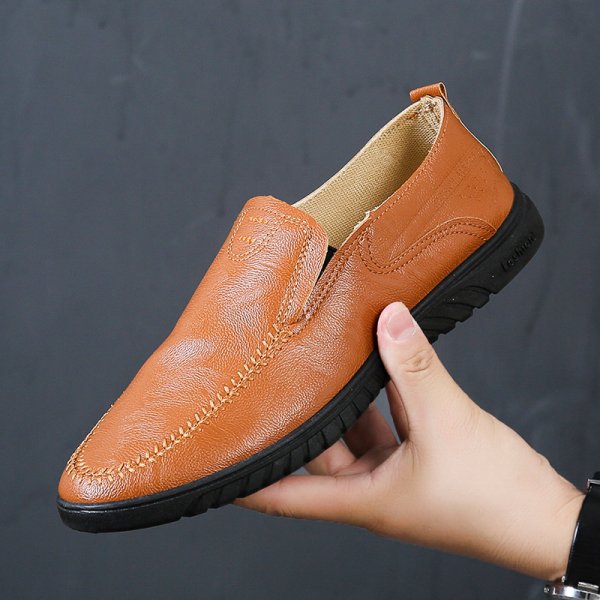 New Men's Casual Leather Shoes Lazy Shoes Pu Shoes