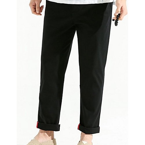 Men basic chinos, solid color