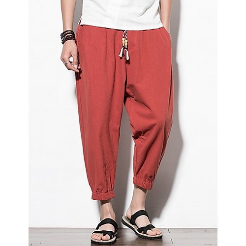 Man chic denim pants, solid color