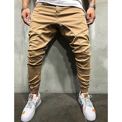 Man chic denim pants, solid color