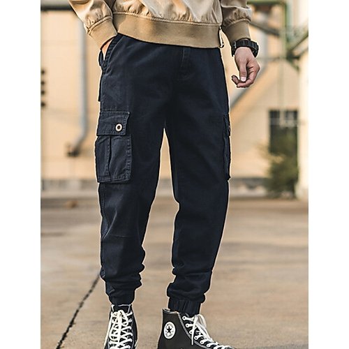 Man chic denim pants, solid color